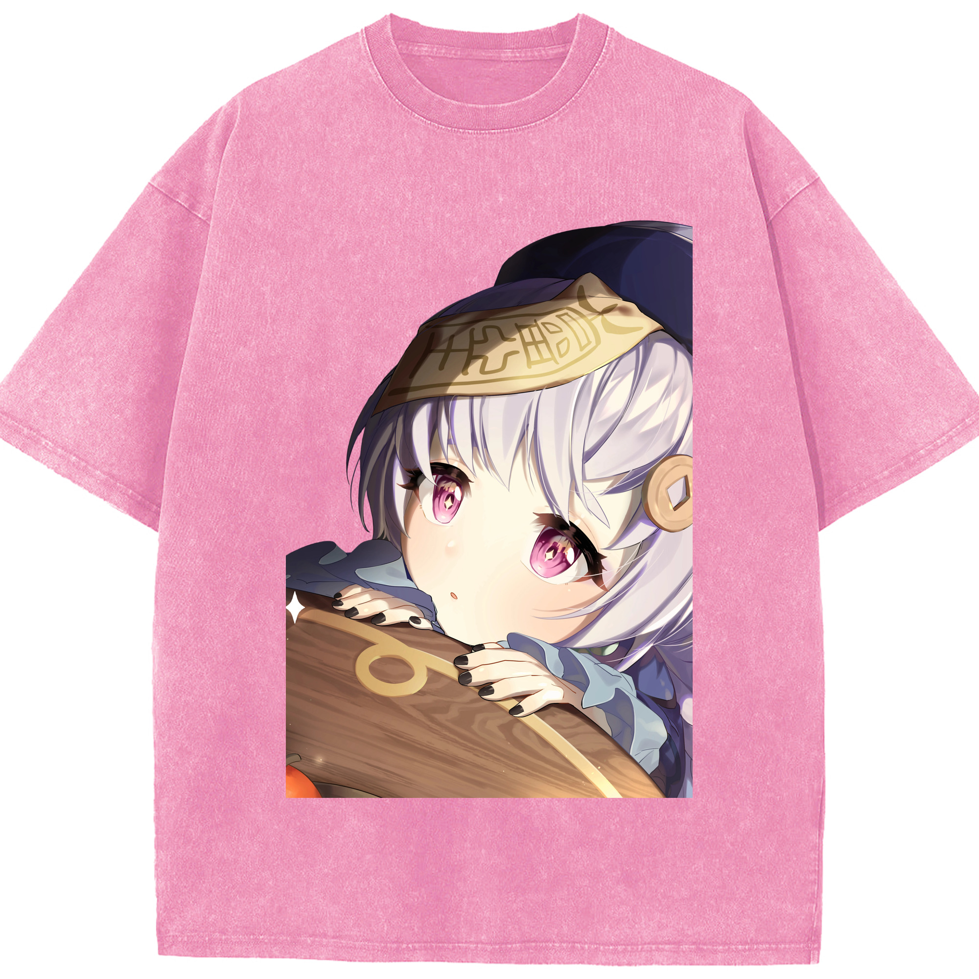 げんし神 七七 なな  genshin Nana 綿100% ヴィンテージ風 半袖Tシャツ（フロントプリント）